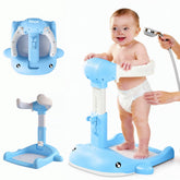 SteelSuperb Baby Shower Stand folded panel for compact storage and travel convenience.