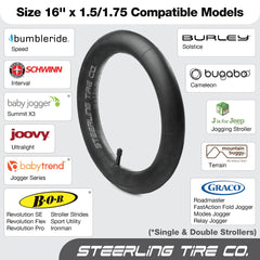 Steerling Tire Co. BOB stroller fit inner-tube ensures secure compatibility.