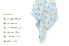 Stellar Kiddos Muslin Swaddle two-pack provides versatile care options