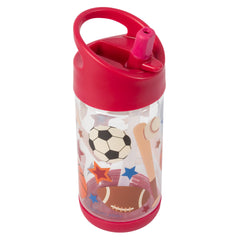 Stephen Joseph bottle two-straws included emphasizes versatile sharing and quick hydration.
