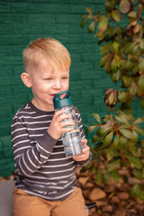 Stephen Joseph Kids Sip and Snack Bottle showing generous opening for quick snacks