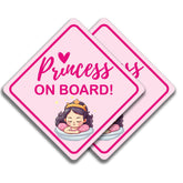 STIXORAMA Baby on Board Princess sticker on car window provides visibility for drivers