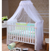 STOBOK mosquito net over crib provides breathable protection for baby at nap time