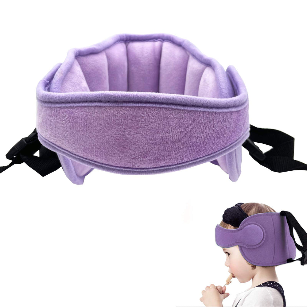 StoHua adjustable head support band keeps baby's head steady during car rides.