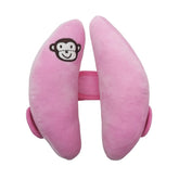 StoHua baby head support pillow in pink provides gentle neck support for car seat travel.