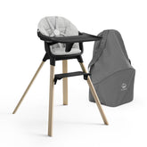 Stokke Clikk high chair front view highlighting travel-ready design