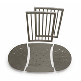 Stokke Sleepi Bed Extension V2 hazy grey packaging shows included parts for easy upgrade