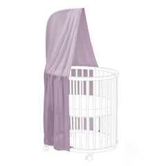 Stokke Sleepi Canopy V3 Lavender assembly demonstrates quick, easy setup for a cozy nursery.