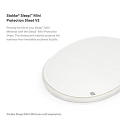 Stokke Sleepi Mini Protection Sheet V3 close-up of breathable 3D mesh for airflow.