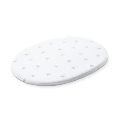 Stokke Sleepi Mini sheet Rainbow Alphabet Lines offers gentle, breathable comfort for baby sleep.