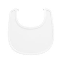 Stokke Tray for Nomi white mounted on Nomi chair for family meals