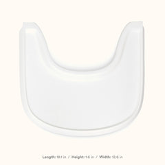 Stokke Tray White installed with Baby Set offers versatile feeding configurations