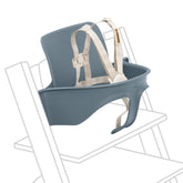 Stokke Tripp Trapp Baby Set 2 Fjord Blue back view with supportive sides for growing toddlers.