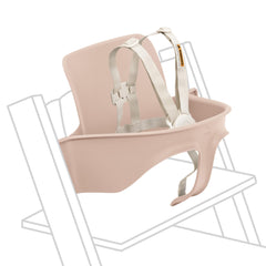 Stokke Tripp Trapp Baby Set 2 Serene Pink front view enables secure, comfortable seating