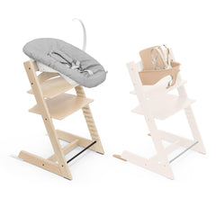 Stokke Tripp Trapp chair natural front view enhances table seating for growing children