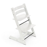 Stokke Tripp Trapp Chair white front view shows inclusive dining for every family member.