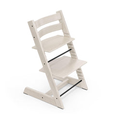 Stokke Tripp Trapp Chair whitewash front view enables inclusive family mealtimes