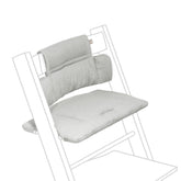 Stokke Tripp Trapp Classic Cushion 2 Nordic Grey closeup showing soft material for comfortable meals