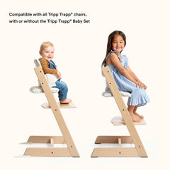 Stokke Tripp Trapp cushion machine wash image highlights effortless cleanup after meals