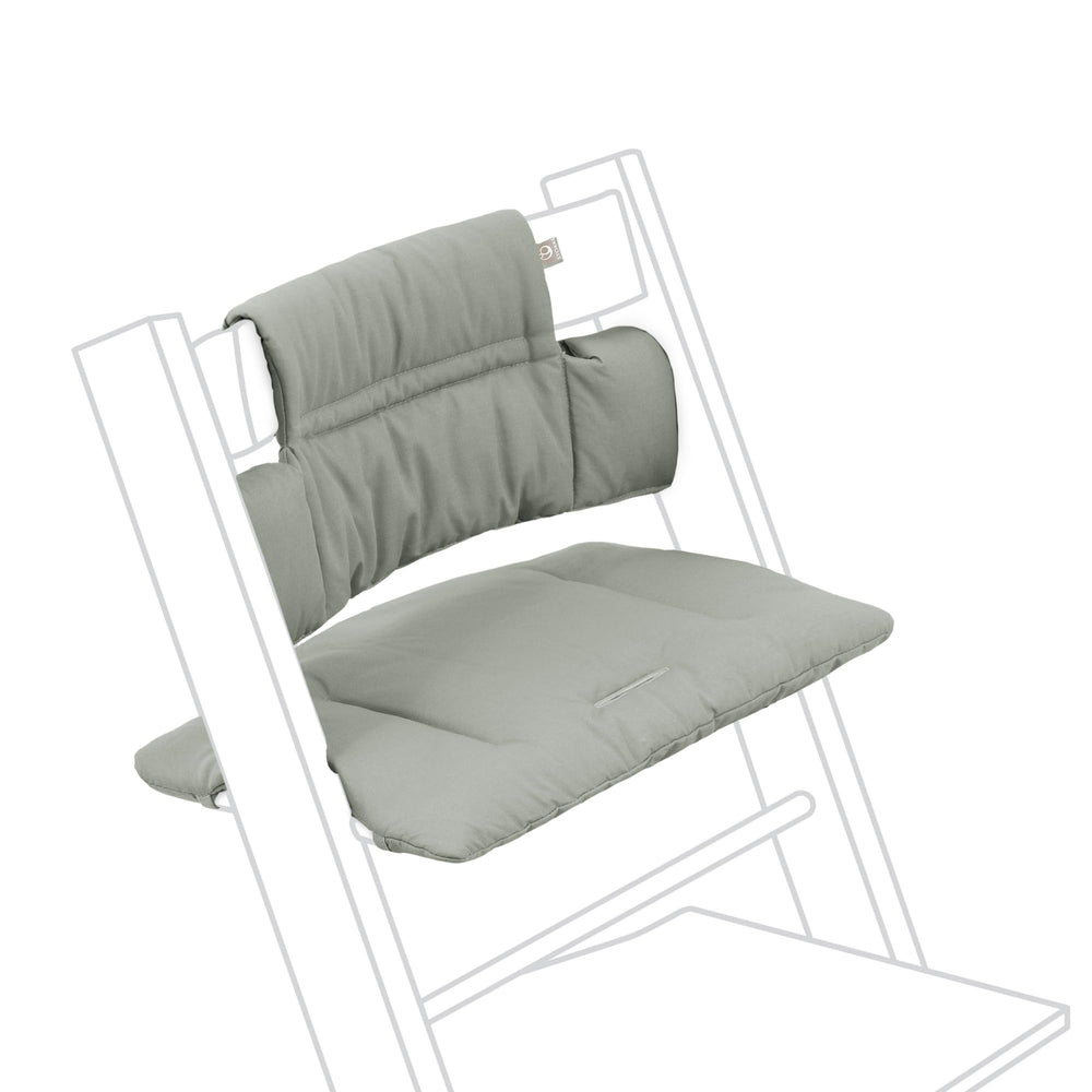 Stokke Tripp Trapp Cushion 2 Glacier Green on chair for cozy meals