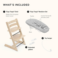 Stokke Tripp Trapp newborn set grey with secure harness