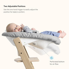 Stokke Tripp Trapp Newborn Set Grey textile is removable and machine washable for easy care