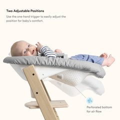 Stokke Tripp Trapp Newborn Set inside nest-like position supports newborn comfort