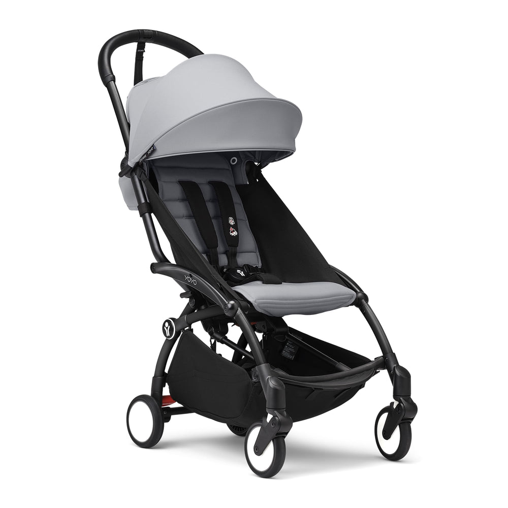 Stokke YOYO3 stroller frame in black, lightweight city travel ready