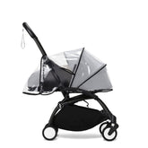 Stokke YOYO rain cover on stroller offers reliable weather protection for your baby.