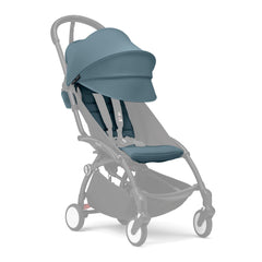 Stokke YOYO 6+ Aqua seat pad enhances comfort during long city strolls.