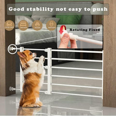 Stoneglow short dog gate anti-slip base keeps gate stable.
