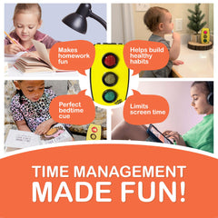 Stoplight Golight Timer yellow light aesthetics help minimize timer-focused distractions.