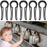Stove Stoppaz 5-pack knob locks in black prevent accidental stove use.