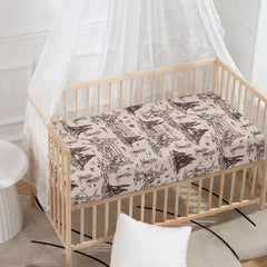 Streeyiu Western crib sheet on mattress; universal 52x28x8 inch fit
