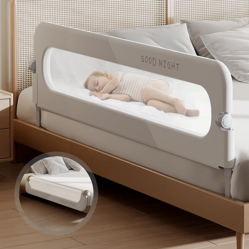 Strenkitech Foldable Bed Rails show quick-fold assembly for simple setup.