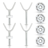 StreytoTek Y-spindle rod closeup shows secure mounting with silicone-wrapped heads.