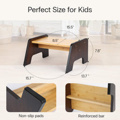 StrongTek Kids Step Stool anti-tip design keeps little climbers secure during routine tasks.