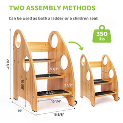 StrongTek Kids Step Stool wheels closeup showing portability and easy room changes.