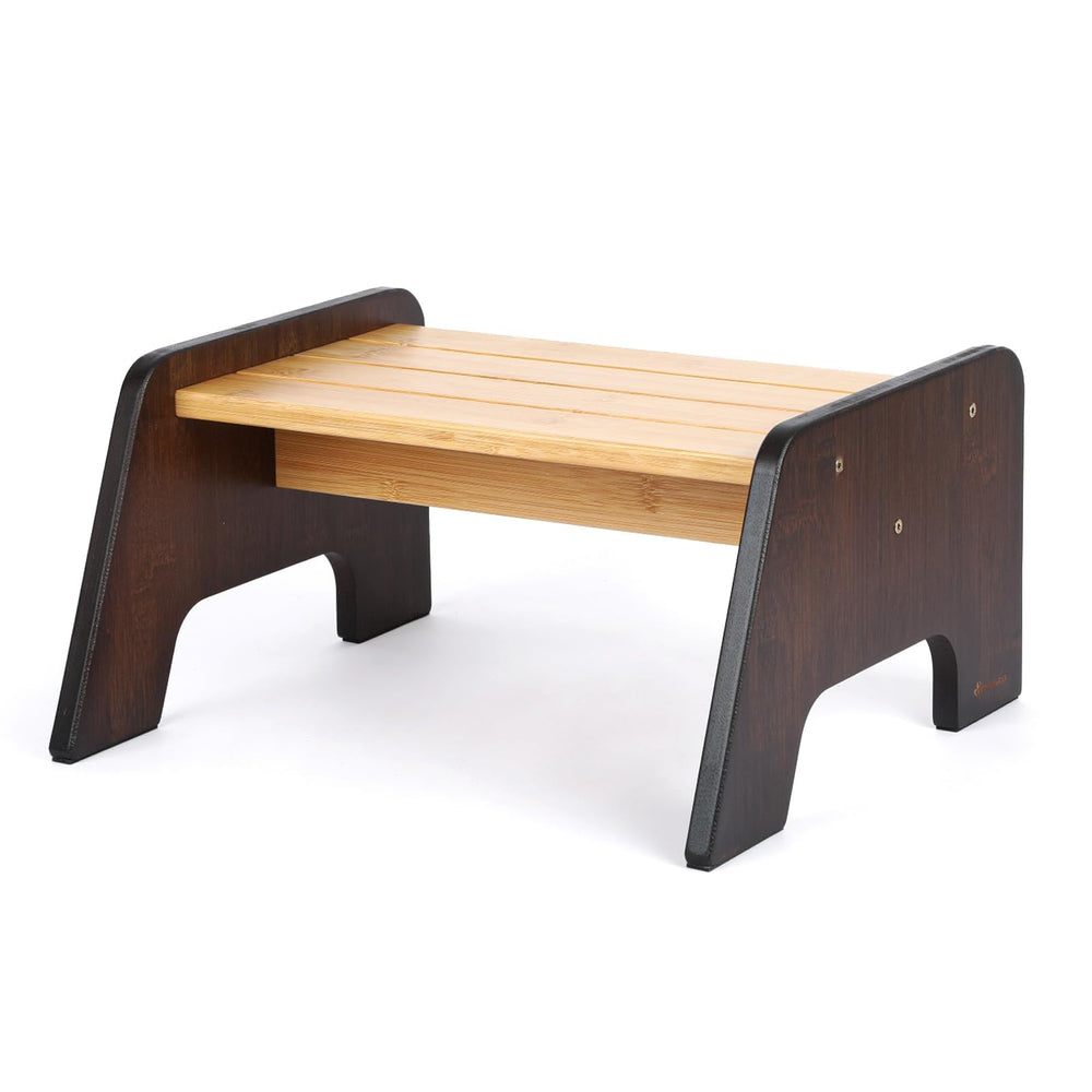 StrongTek Kids Step Stool with wide-platform provides stable footing for potty training and handwashing.
