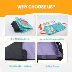 STYLENHOME Montessori busy board offers fine motor play and skill-building.