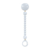 Suavinex Color Essence pacifier clip clips on clothes for easy access and cleanliness.