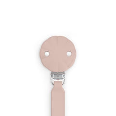 Suavinex Wonder Pacifier Clip mauve chalk color adds style to outfits.