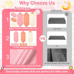 Sublaga washcloths 10x10 cm for gentle daily cleansing.