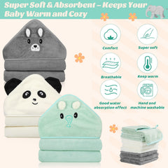 Sublaga elephant hooded towel features a playful character for bath time fun.