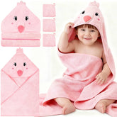 Sublaga pink flamingo hooded towel for cozy bath time