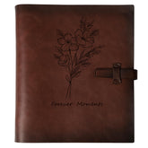 Sucarlon photo album leather cover closeup highlighting premium materials for memories.