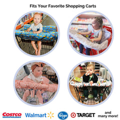 Suessie cart cover pockets keep snacks and toys organized.