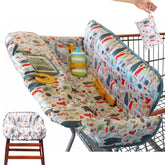 Suessie forest animals cart cover in use offers clean, safe shopping.