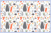 Suessie forest animals disposable placemats pack keeps meals tidy on the go.