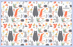 Suessie forest animals disposable placemats pack keeps meals tidy on the go.